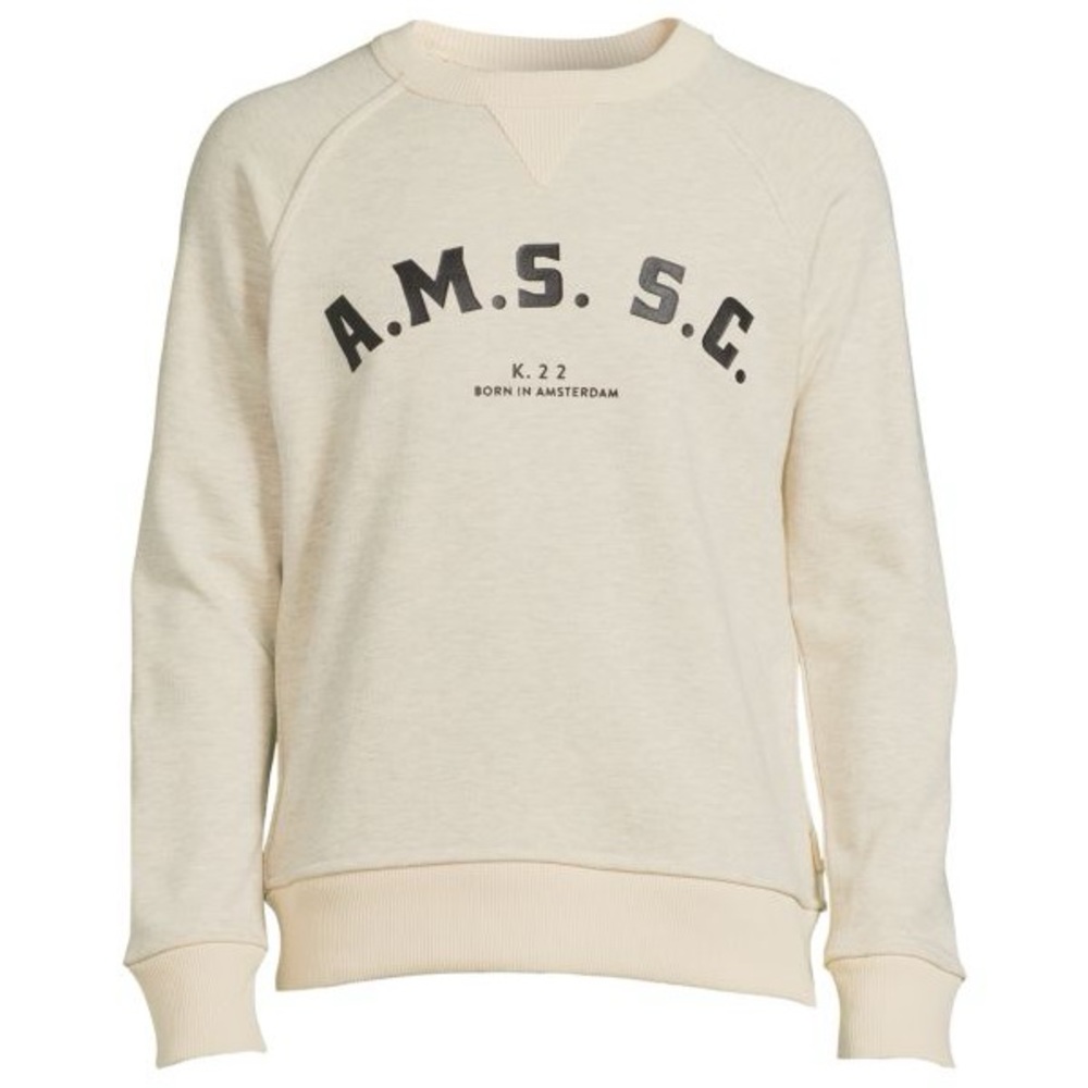 Scotch & Soda Men’s Reversible White Graphic Crew Neck Sweatshirt szM